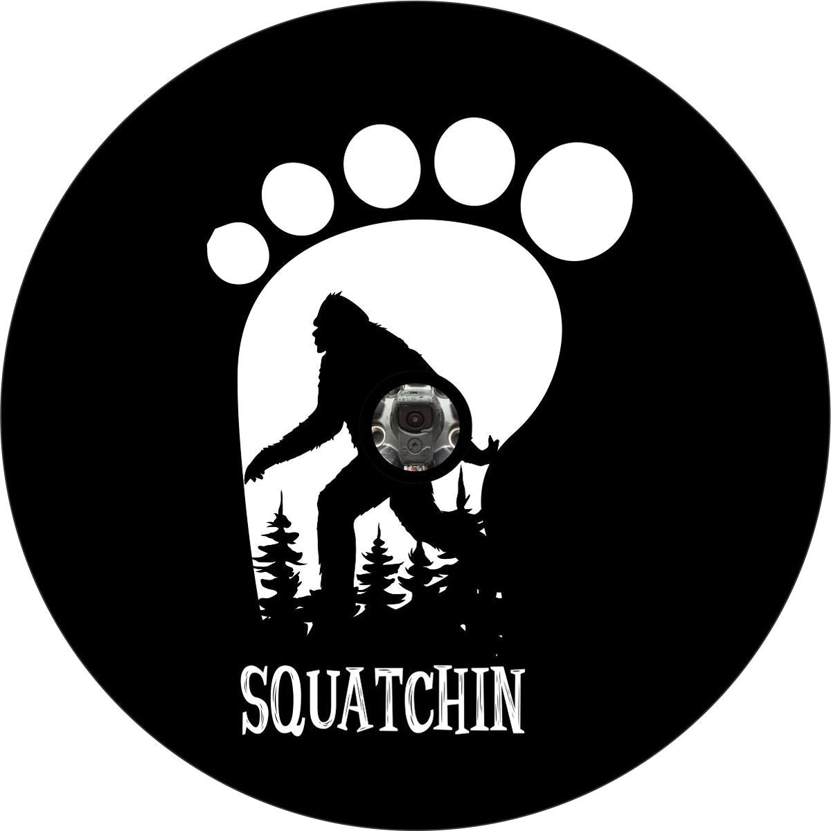 Bigfoot Squatchin Footprint Spare Tire Cover for Camper, RV, Jeep, Bronco, & More-duckduckjeep-offroad-wrangler-gladiator-3d-jeep duck-custom duck-Jeep-The Quacktory-Fun Jeep Ducks-Ducks4Jeep