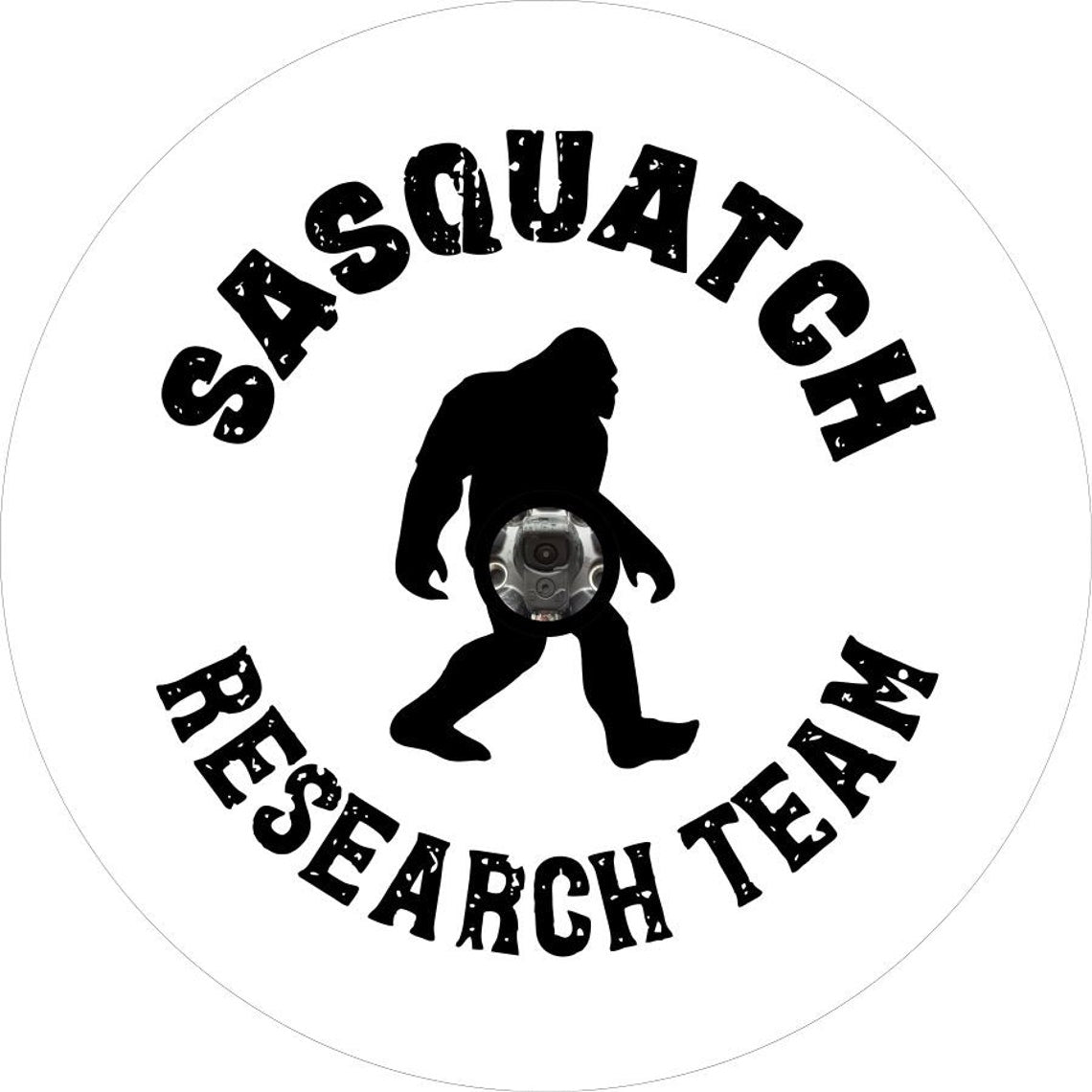 Bigfoot or Sasquatch Research Team Spare Tire Cover (choice of color)-duckduckjeep-offroad-wrangler-gladiator-3d-jeep duck-custom duck-Jeep-The Quacktory-Fun Jeep Ducks-Ducks4Jeep