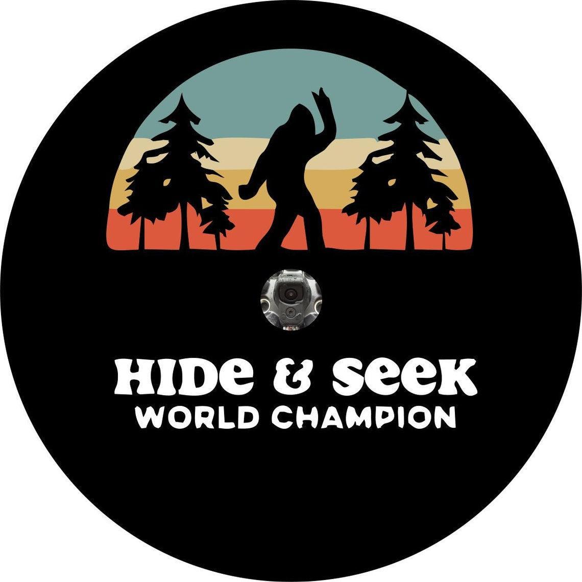 Bigfoot/Sasquatch Hide and Seek World Champion Spare Tire Cover-duckduckjeep-offroad-wrangler-gladiator-3d-jeep duck-custom duck-Jeep-The Quacktory-Fun Jeep Ducks-Ducks4Jeep
