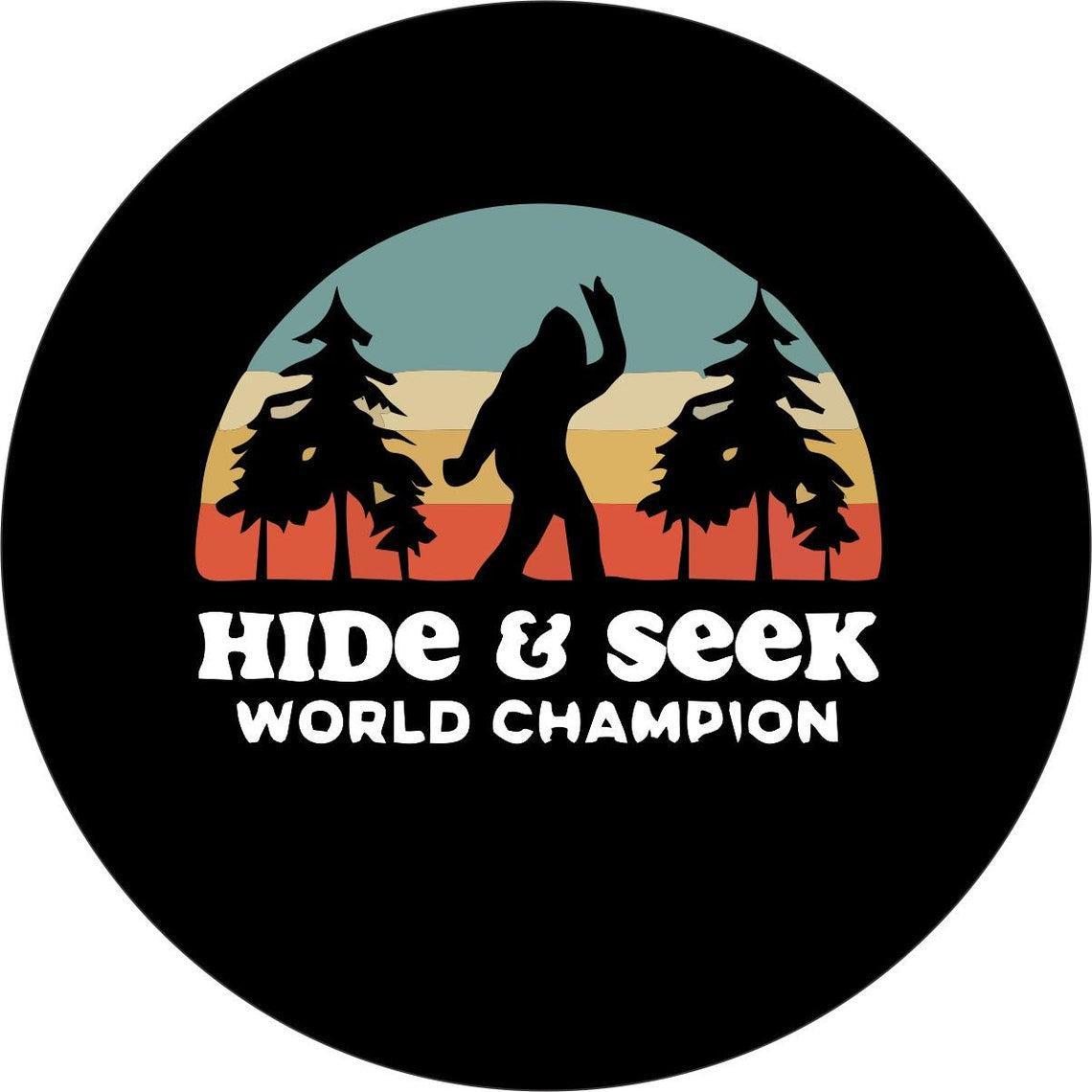 Bigfoot/Sasquatch Hide and Seek World Champion Spare Tire Cover-duckduckjeep-offroad-wrangler-gladiator-3d-jeep duck-custom duck-Jeep-The Quacktory-Fun Jeep Ducks-Ducks4Jeep