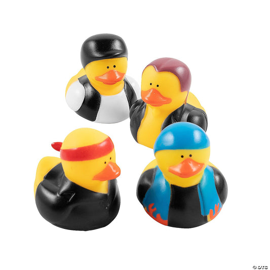 Biker Rubber Ducks - by the dozen-duckduckjeep-offroad-wrangler-gladiator-3d-jeep duck-custom duck-Jeep-The Quacktory-Fun Jeep Ducks-Ducks4Jeep