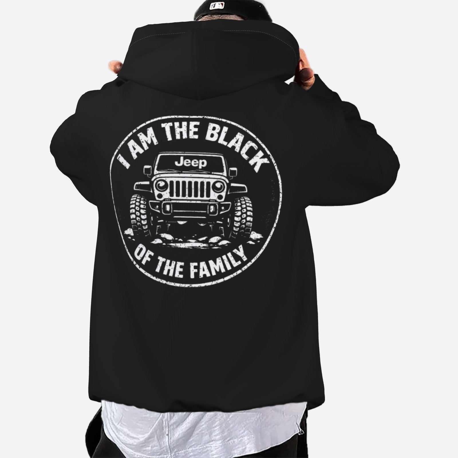 Black Jeep Hoodie-duckduckjeep-offroad-wrangler-gladiator-3d-jeep duck-custom duck-Jeep-The Quacktory-Fun Jeep Ducks-Ducks4Jeep