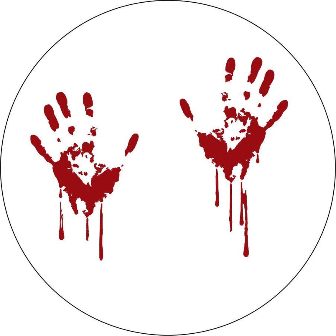 Bloody Hands Spare Tire Cover-duckduckjeep-offroad-wrangler-gladiator-3d-jeep duck-custom duck-Jeep-The Quacktory-Fun Jeep Ducks-Ducks4Jeep