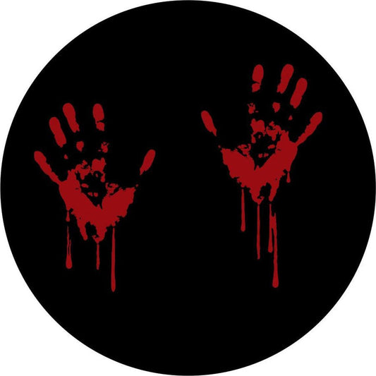 Bloody Hands Spare Tire Cover-duckduckjeep-offroad-wrangler-gladiator-3d-jeep duck-custom duck-Jeep-The Quacktory-Fun Jeep Ducks-Ducks4Jeep