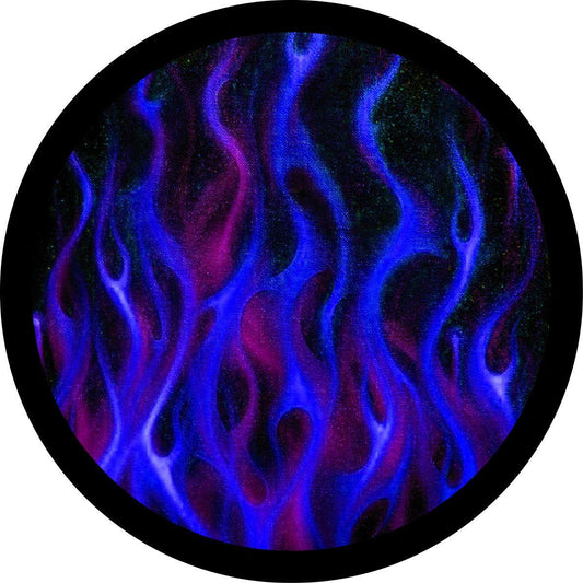 Blue Flames Spare Tire Cover for Jeep, Bronco, RV, Camper, & More-duckduckjeep-offroad-wrangler-gladiator-3d-jeep duck-custom duck-Jeep-The Quacktory-Fun Jeep Ducks-Ducks4Jeep