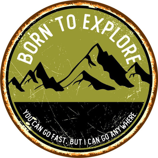 Born to Explore Mountains Spare Tire Cover for Jeep, RV, Camper, Trailer, and More-duckduckjeep-offroad-wrangler-gladiator-3d-jeep duck-custom duck-Jeep-The Quacktory-Fun Jeep Ducks-Ducks4Jeep