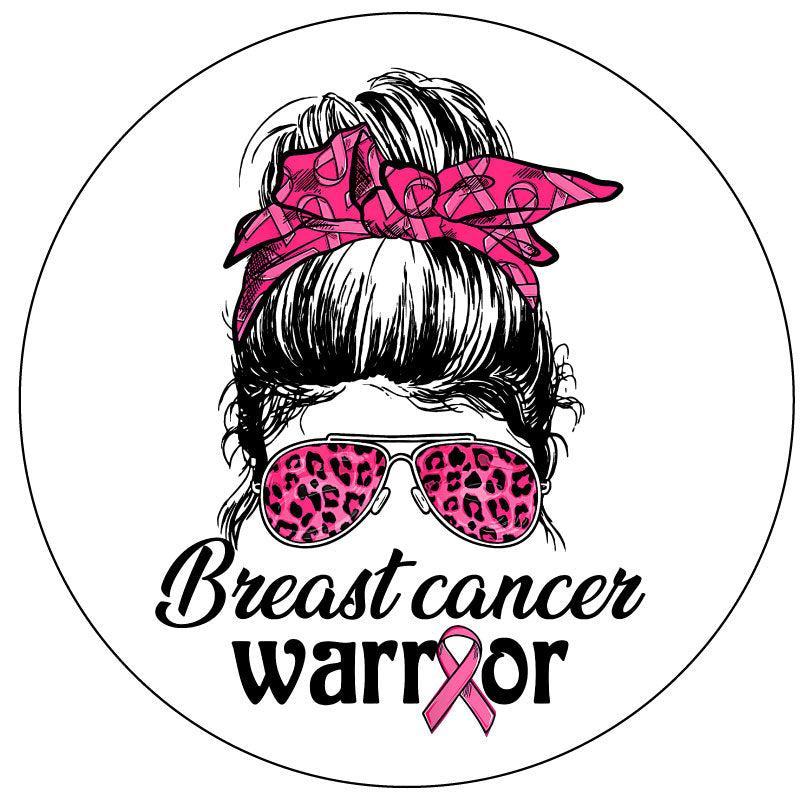 Breast Cancer Warrior Spare Tire Cover for Jeep, RV, Bronco, Camper, & More-duckduckjeep-offroad-wrangler-gladiator-3d-jeep duck-custom duck-Jeep-The Quacktory-Fun Jeep Ducks-Ducks4Jeep