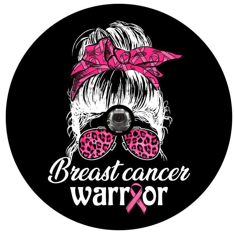 Breast Cancer Warrior Spare Tire Cover for Jeep, RV, Bronco, Camper, & More-duckduckjeep-offroad-wrangler-gladiator-3d-jeep duck-custom duck-Jeep-The Quacktory-Fun Jeep Ducks-Ducks4Jeep