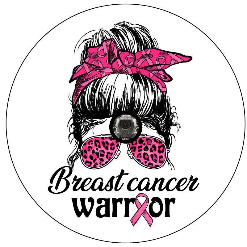 Breast Cancer Warrior Spare Tire Cover for Jeep, RV, Bronco, Camper, & More-duckduckjeep-offroad-wrangler-gladiator-3d-jeep duck-custom duck-Jeep-The Quacktory-Fun Jeep Ducks-Ducks4Jeep