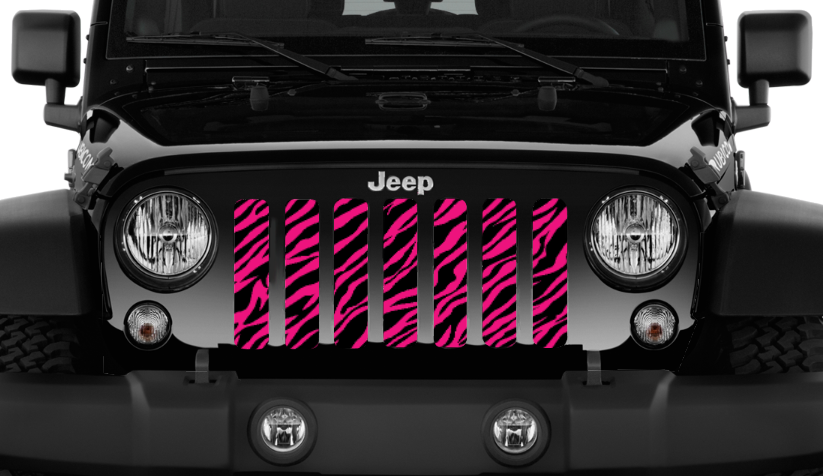 Bright Pink Zebra Grille Insert