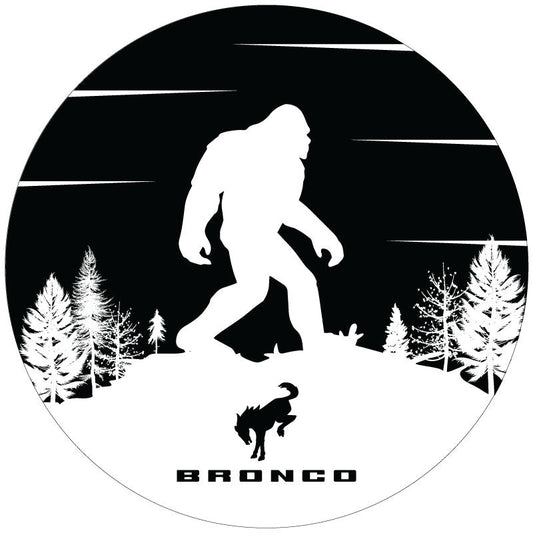 Bronco Horse Logo & Sasquatch Spare Tire Cover for Ford Broncos & More-duckduckjeep-offroad-wrangler-gladiator-3d-jeep duck-custom duck-Jeep-The Quacktory-Fun Jeep Ducks-Ducks4Jeep