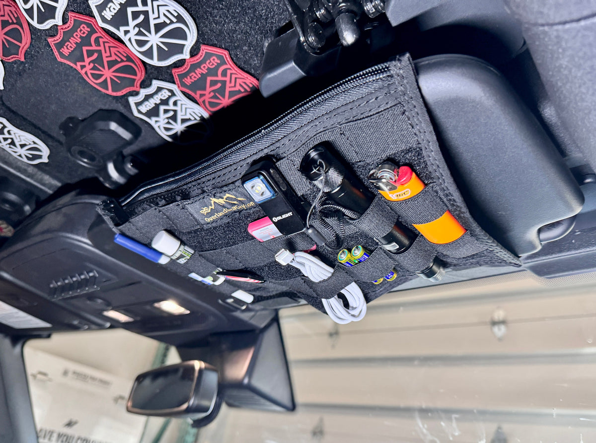 Bronco MOLLE Visor Organizer - Ford Bronco Visor-duckduckjeep-offroad-wrangler-gladiator-3d-jeep duck-custom duck-Jeep-The Quacktory-Fun Jeep Ducks-Ducks4Jeep