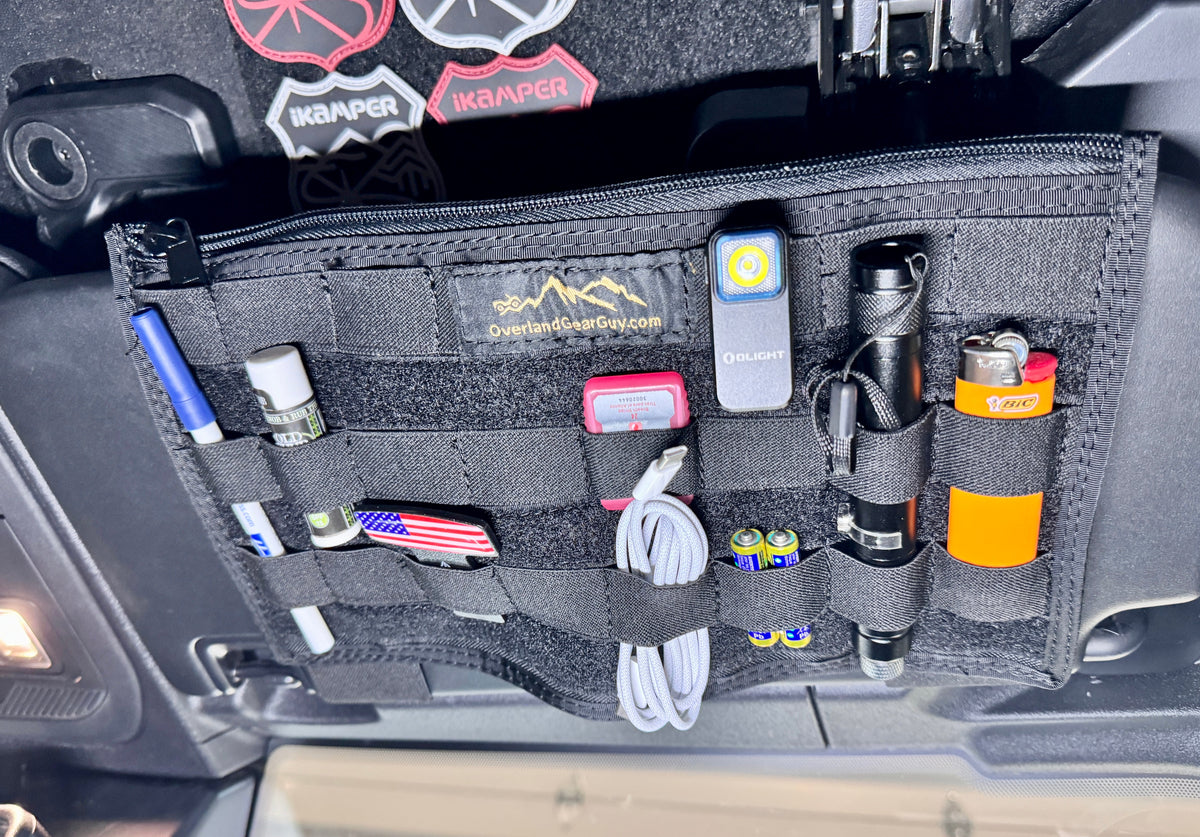Bronco MOLLE Visor Organizer - Ford Bronco Visor-duckduckjeep-offroad-wrangler-gladiator-3d-jeep duck-custom duck-Jeep-The Quacktory-Fun Jeep Ducks-Ducks4Jeep