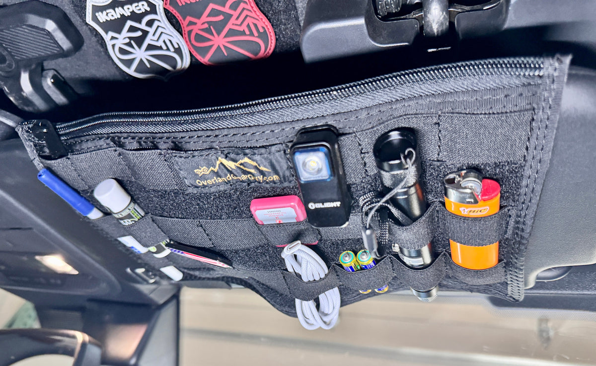 Bronco MOLLE Visor Organizer - Ford Bronco Visor-duckduckjeep-offroad-wrangler-gladiator-3d-jeep duck-custom duck-Jeep-The Quacktory-Fun Jeep Ducks-Ducks4Jeep