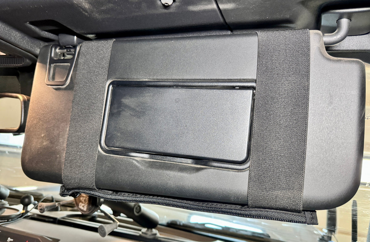 Bronco MOLLE Visor Organizer - Ford Bronco Visor-duckduckjeep-offroad-wrangler-gladiator-3d-jeep duck-custom duck-Jeep-The Quacktory-Fun Jeep Ducks-Ducks4Jeep