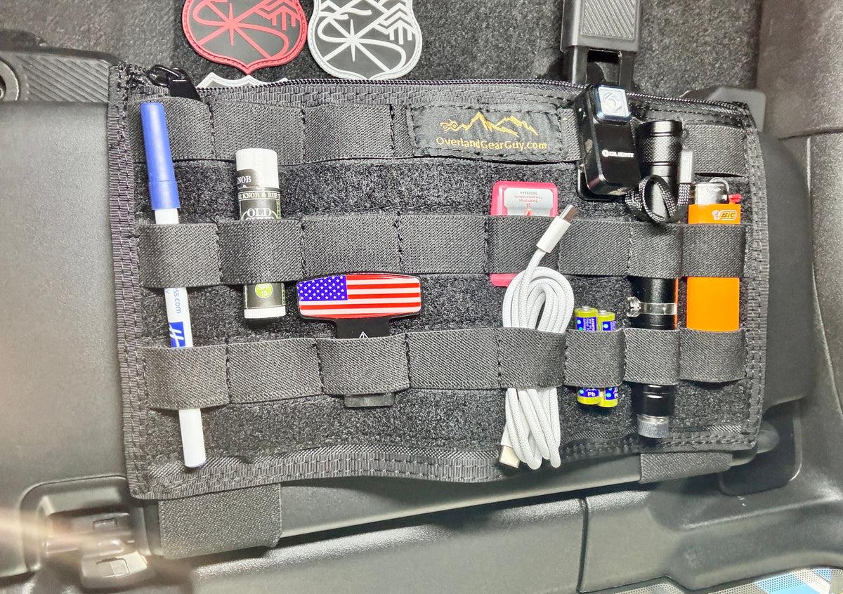 Bronco MOLLE Visor Organizer - Ford Bronco Visor-duckduckjeep-offroad-wrangler-gladiator-3d-jeep duck-custom duck-Jeep-The Quacktory-Fun Jeep Ducks-Ducks4Jeep