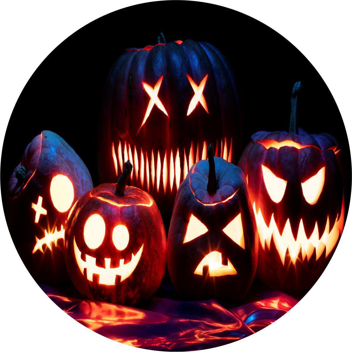 Bunch of Pumpkins - Spooky Season Spare Tire Cover for Jeep, RV, Camper, Bronco-duckduckjeep-offroad-wrangler-gladiator-3d-jeep duck-custom duck-Jeep-The Quacktory-Fun Jeep Ducks-Ducks4Jeep