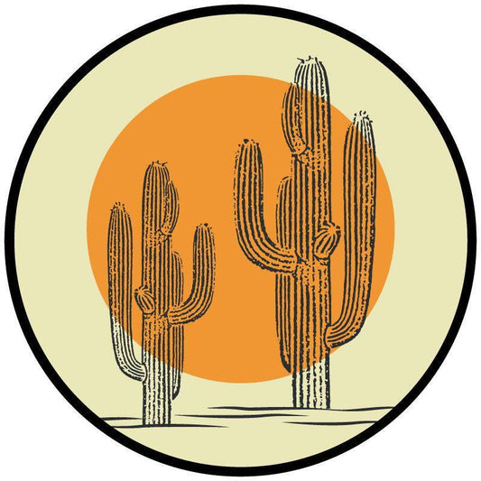 Cactus & Sun Thin Line Spare Tire Cover for Campers, RV, Jeep, Broncos, & More-duckduckjeep-offroad-wrangler-gladiator-3d-jeep duck-custom duck-Jeep-The Quacktory-Fun Jeep Ducks-Ducks4Jeep