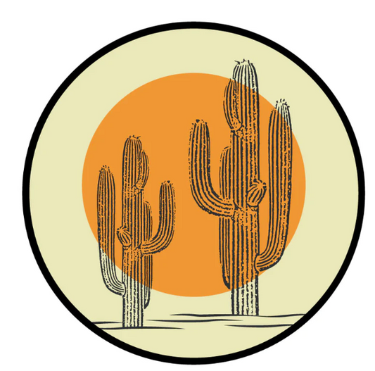 Cactus & Sun Thin Line Spare Tire Cover-duckduckjeep-offroad-wrangler-gladiator-3d-jeep duck-custom duck-Jeep-The Quacktory-Fun Jeep Ducks-Ducks4Jeep
