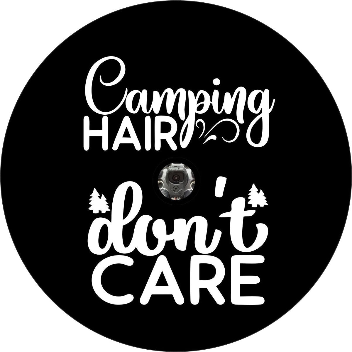 Camping Hair Don't Care Spare Tire Cover for Jeep, Bronco, RV, Camper, Van-duckduckjeep-offroad-wrangler-gladiator-3d-jeep duck-custom duck-Jeep-The Quacktory-Fun Jeep Ducks-Ducks4Jeep