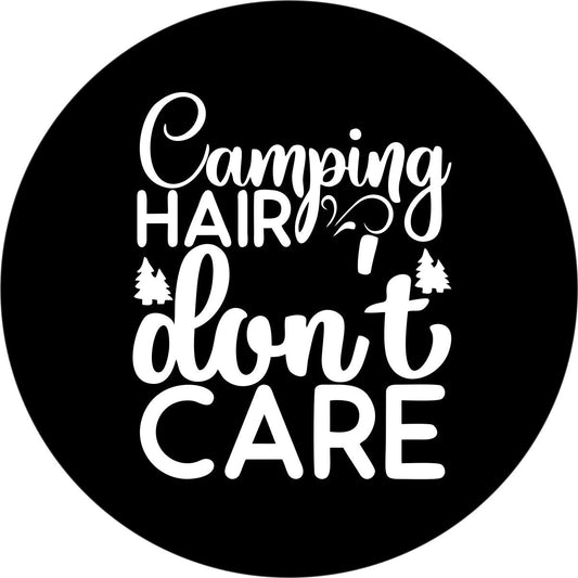 Camping Hair Don't Care Spare Tire Cover for Jeep, Bronco, RV, Camper, Van-duckduckjeep-offroad-wrangler-gladiator-3d-jeep duck-custom duck-Jeep-The Quacktory-Fun Jeep Ducks-Ducks4Jeep