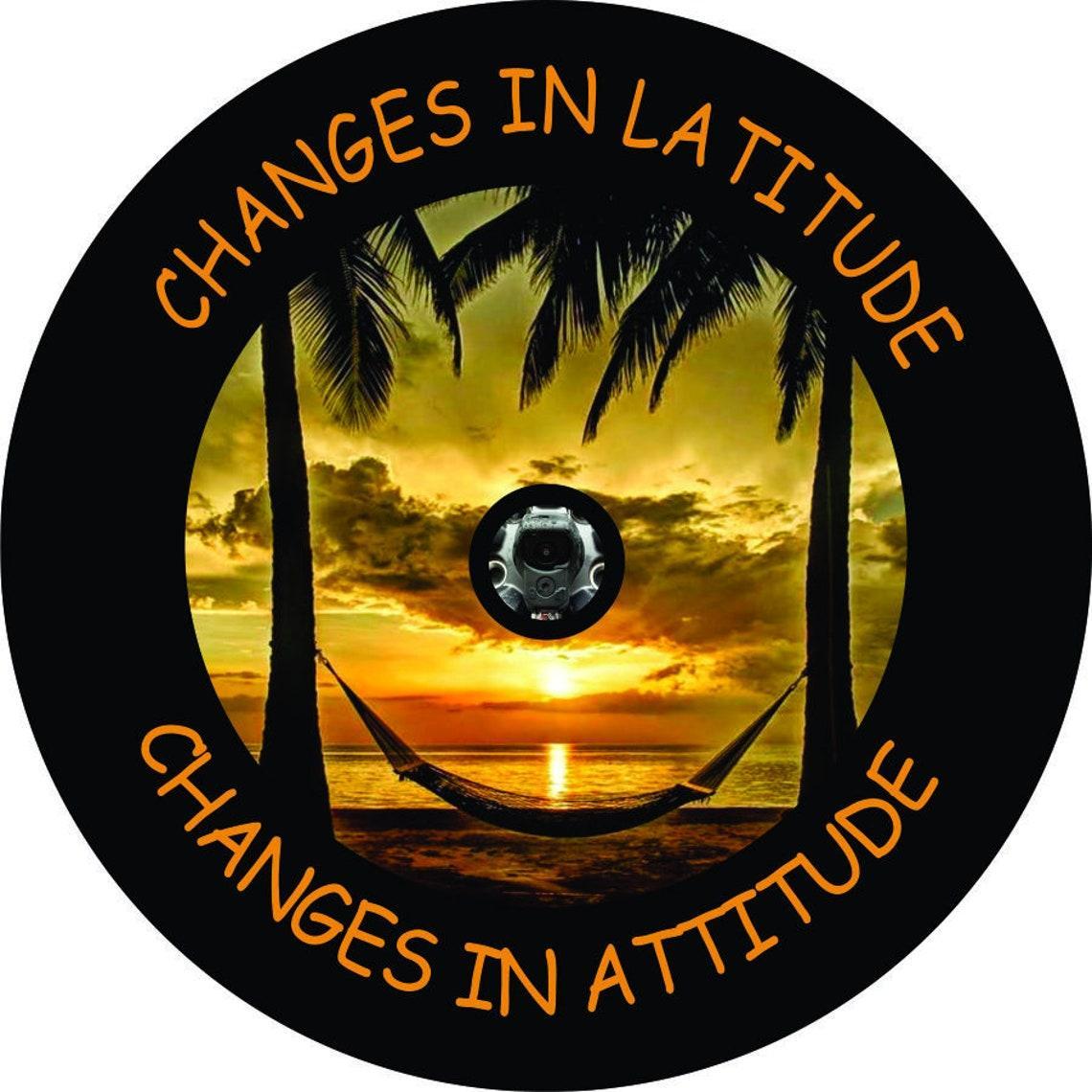 Changes in Latitude Changes in Attitude Sunset Spare Tire Cover-duckduckjeep-offroad-wrangler-gladiator-3d-jeep duck-custom duck-Jeep-The Quacktory-Fun Jeep Ducks-Ducks4Jeep