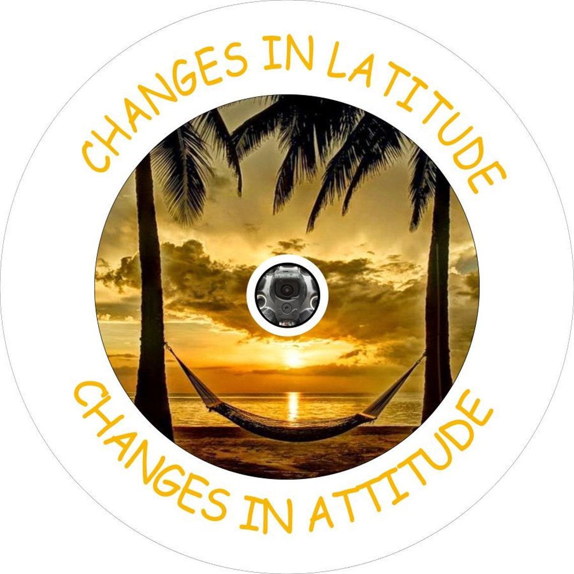 Changes in Latitude Changes in Attitude Sunset Spare Tire Cover-duckduckjeep-offroad-wrangler-gladiator-3d-jeep duck-custom duck-Jeep-The Quacktory-Fun Jeep Ducks-Ducks4Jeep