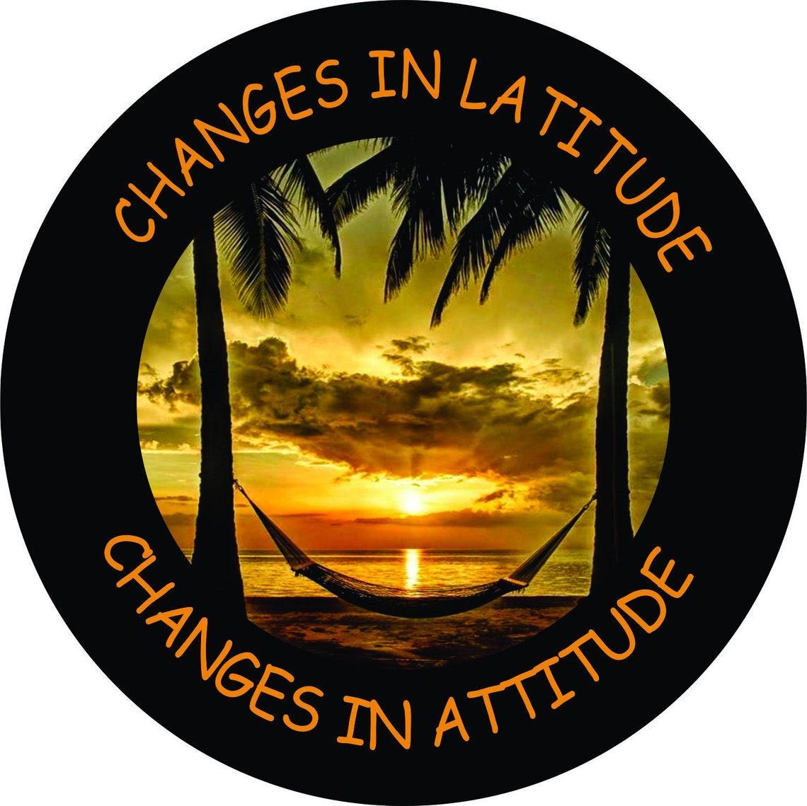 Changes in Latitude Changes in Attitude Sunset Spare Tire Cover-duckduckjeep-offroad-wrangler-gladiator-3d-jeep duck-custom duck-Jeep-The Quacktory-Fun Jeep Ducks-Ducks4Jeep