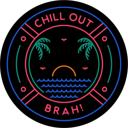 Chill Out Brah Beach Spare Tire Cover for Jeep, Camper, RV, Bronco, & More-duckduckjeep-offroad-wrangler-gladiator-3d-jeep duck-custom duck-Jeep-The Quacktory-Fun Jeep Ducks-Ducks4Jeep