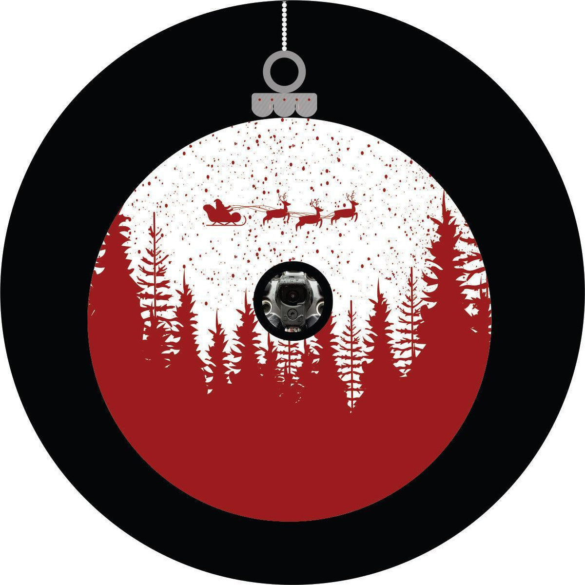 Christmas Globe Tree Ornament Spare Tire Cover Design-duckduckjeep-offroad-wrangler-gladiator-3d-jeep duck-custom duck-Jeep-The Quacktory-Fun Jeep Ducks-Ducks4Jeep