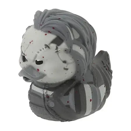 Chucky: Scarred Chucky Black & White Bloodsplat Mini TUBBZ-duckduckjeep-offroad-wrangler-gladiator-3d-jeep duck-custom duck-Jeep-The Quacktory-Fun Jeep Ducks-Ducks4Jeep