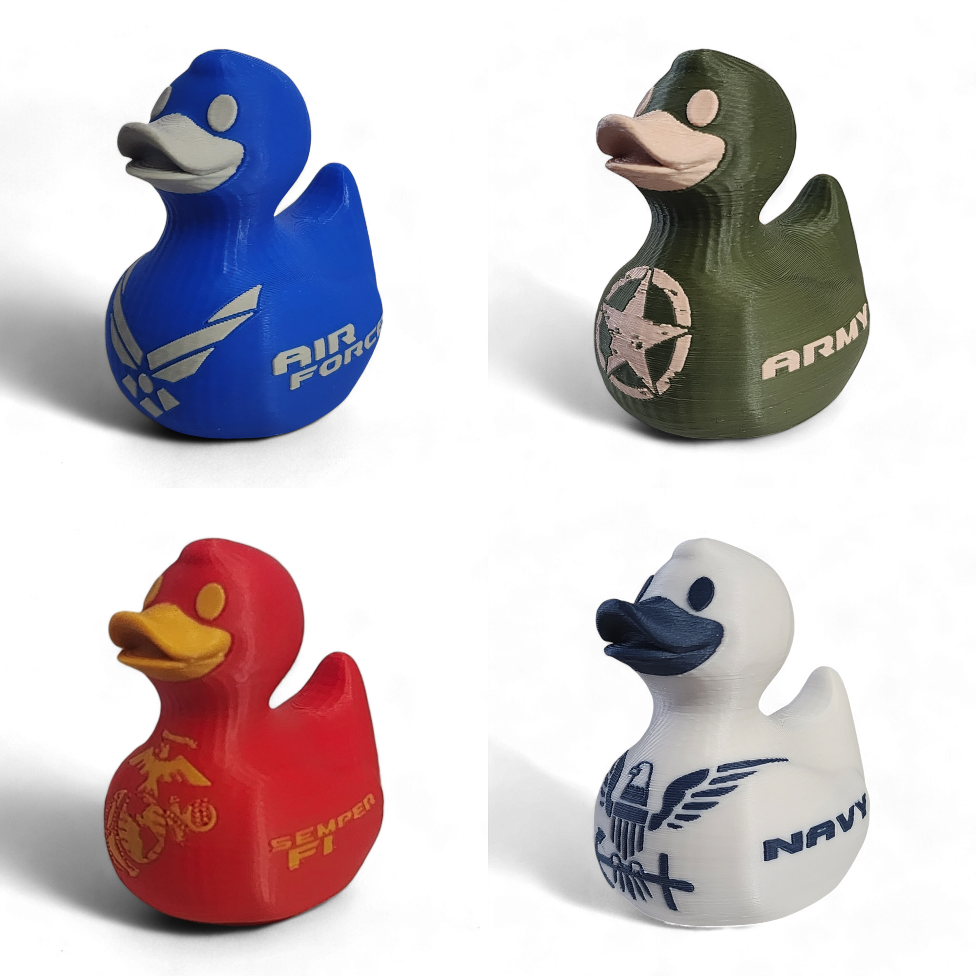 Classic Service Branches Bundle of Ducks-duckduckjeep-offroad-wrangler-gladiator-3d-jeep duck-custom duck-Jeep-The Quacktory-Fun Jeep Ducks-Ducks4Jeep