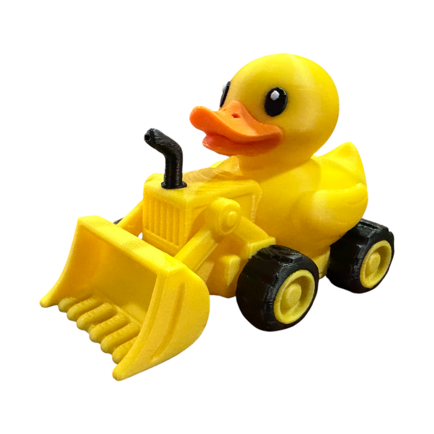 Construction Duck with Bulldozer – 3D Printed Worksite Duck Collectible