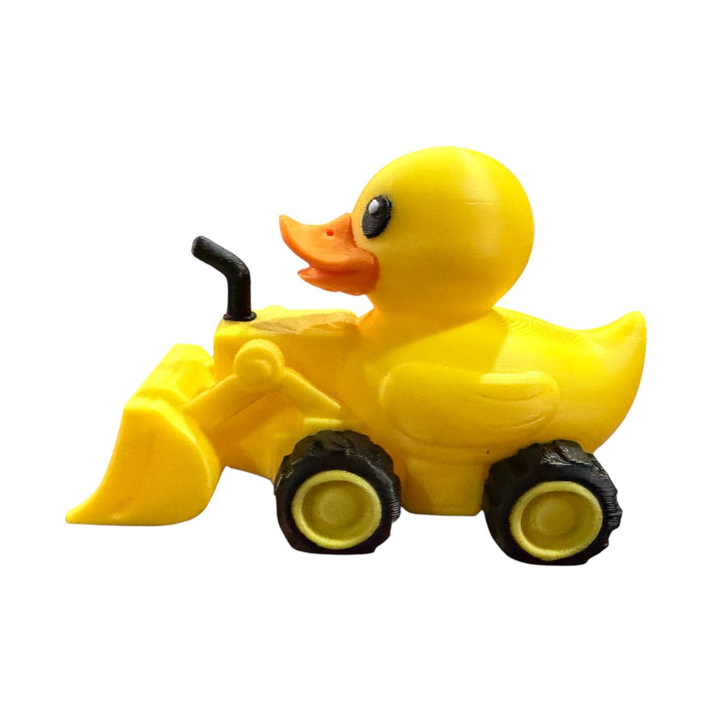 Construction Duck with Bulldozer – 3D Printed Worksite Duck Collectible
