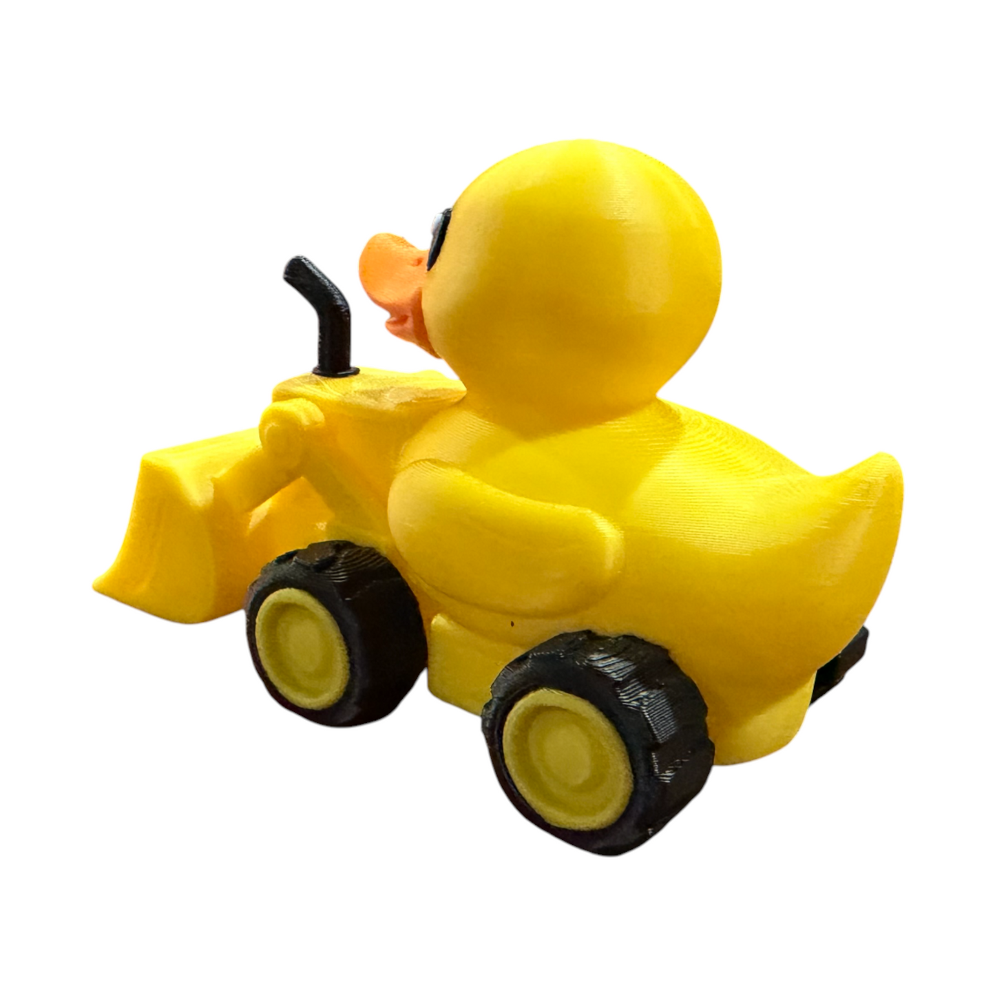 Construction Duck with Bulldozer – 3D Printed Worksite Duck Collectible