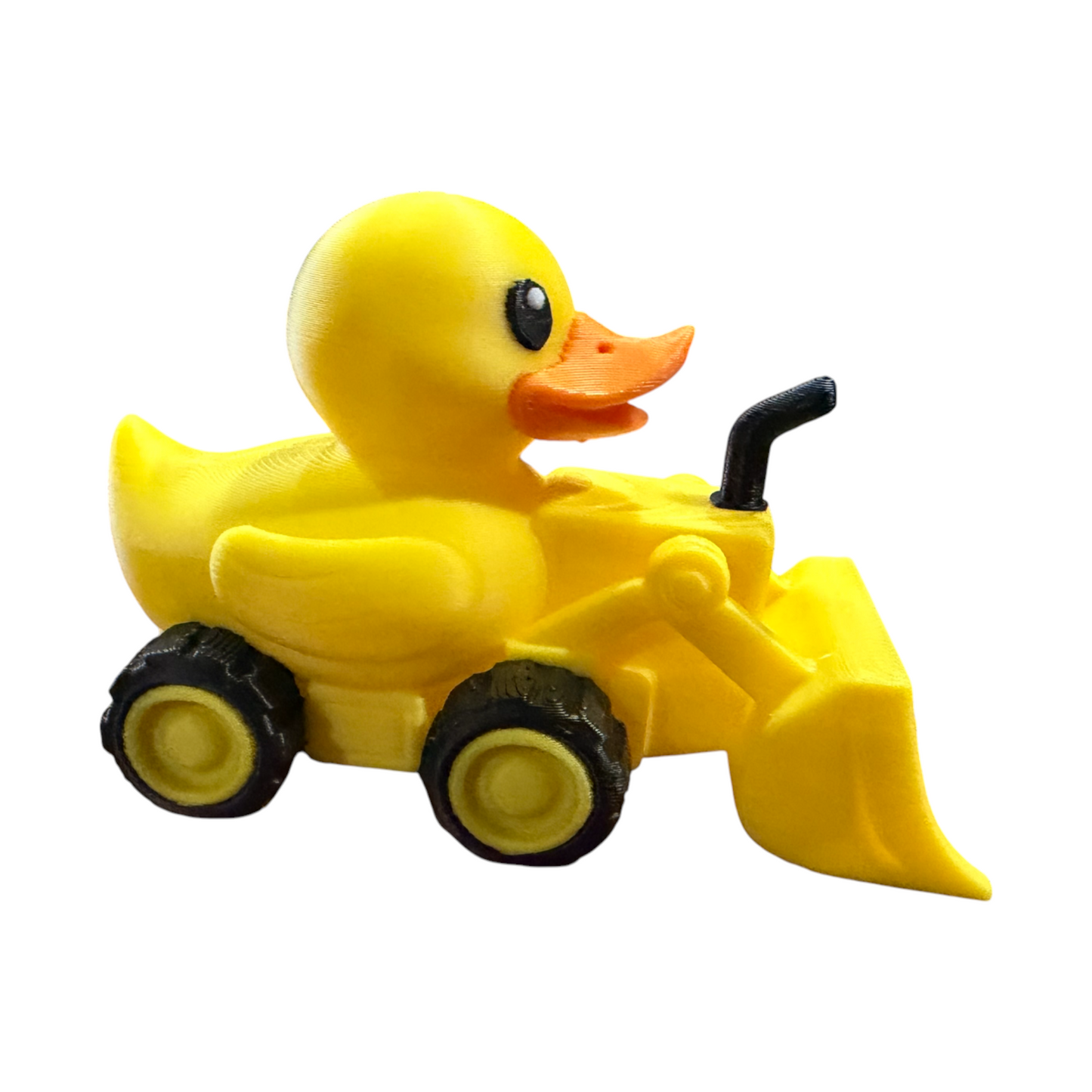 Construction Duck with Bulldozer – 3D Printed Worksite Duck Collectible