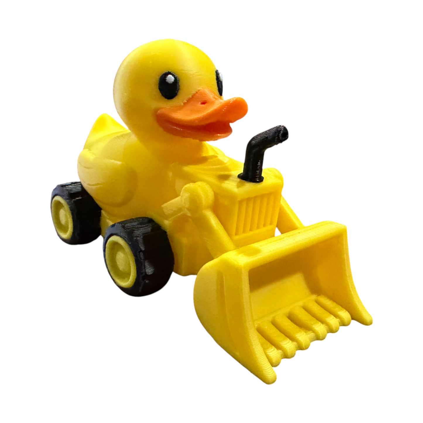 Construction Duck with Bulldozer – 3D Printed Worksite Duck Collectible