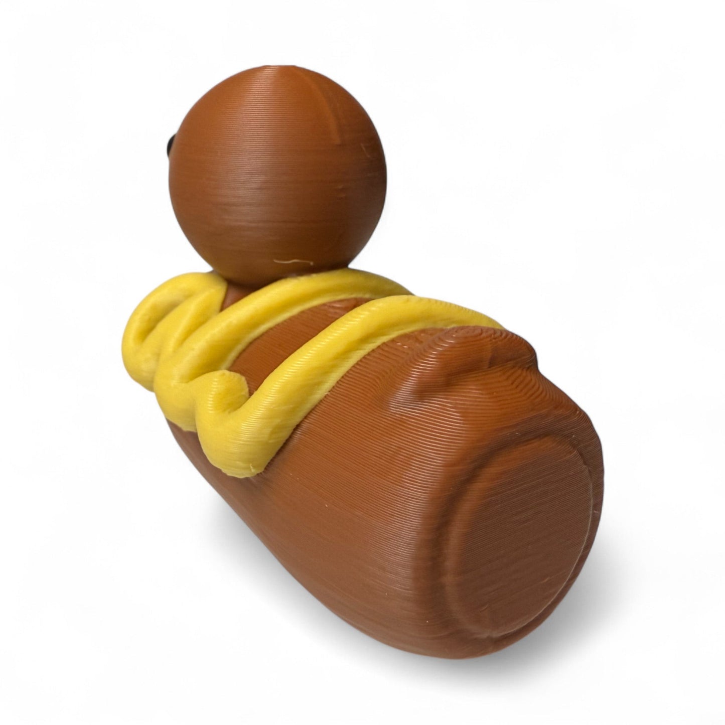 Corn Dog Duck – Funny Fair Food Duck with Toppings and Mustard Swirls | Gag Gift - Vehicle Dashboard