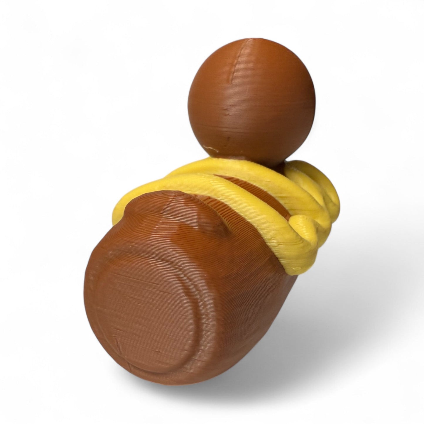 Corn Dog Duck – Funny Fair Food Duck with Toppings and Mustard Swirls | Gag Gift - Vehicle Dashboard