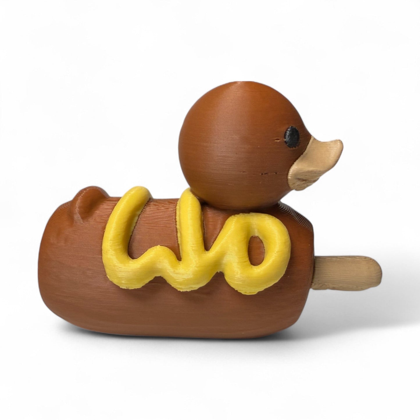 Corn Dog Duck – Funny Fair Food Duck with Toppings and Mustard Swirls | Gag Gift - Vehicle Dashboard