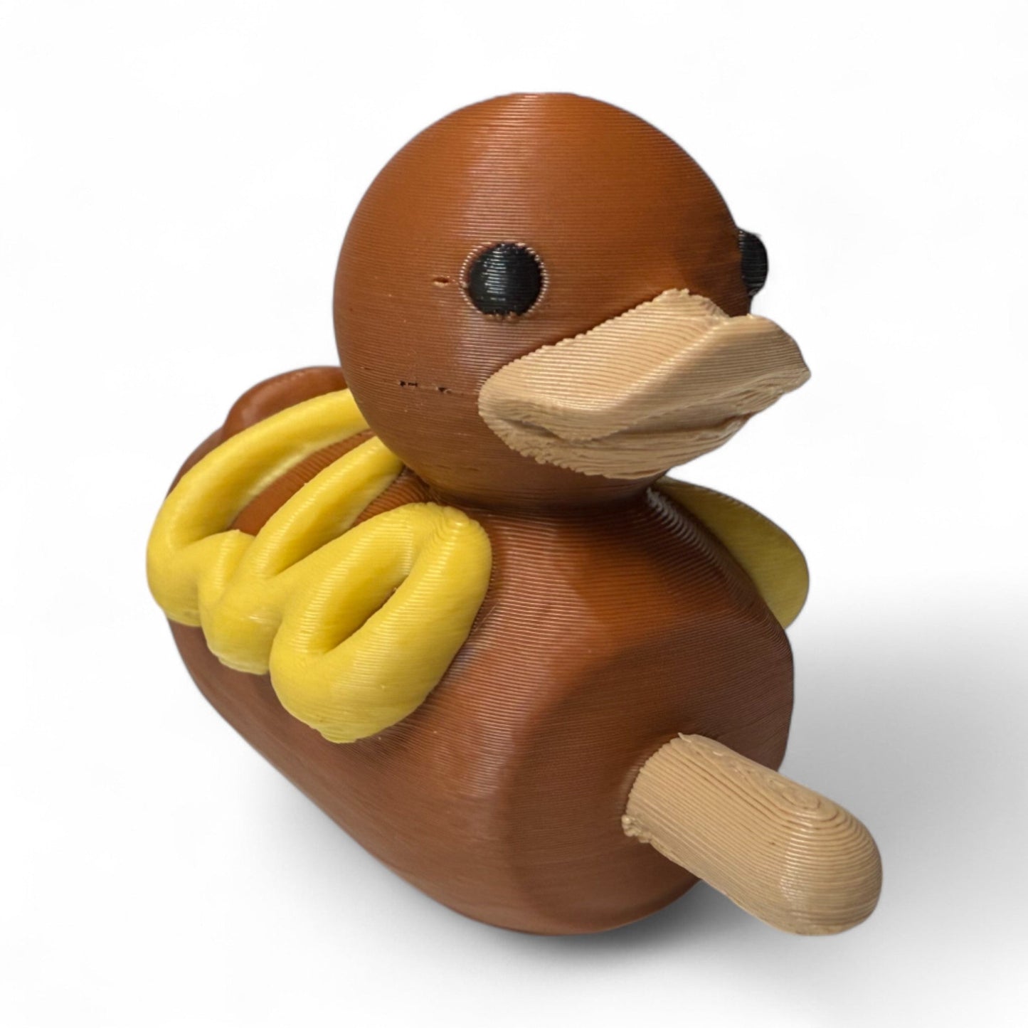 Corn Dog Duck – Funny Fair Food Duck with Toppings and Mustard Swirls | Gag Gift - Vehicle Dashboard