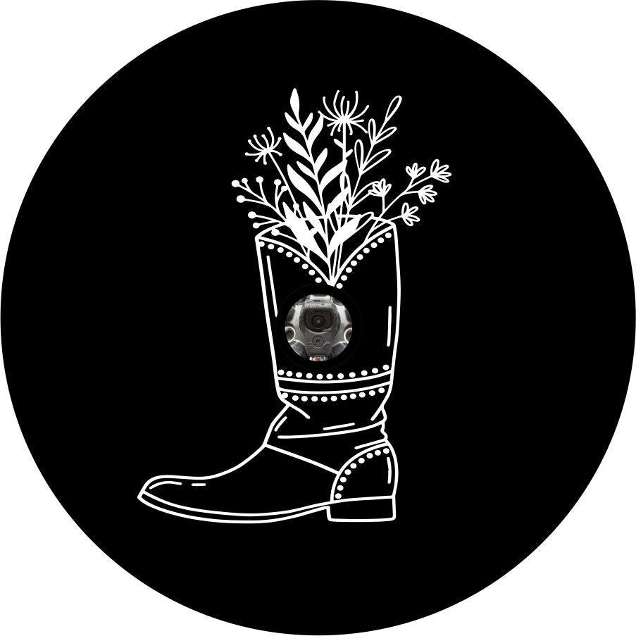Cowgirl Boot with Flowers-duckduckjeep-offroad-wrangler-gladiator-3d-jeep duck-custom duck-Jeep-The Quacktory-Fun Jeep Ducks-Ducks4Jeep