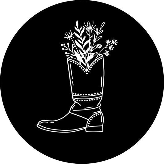 Cowgirl Boot with Flowers-duckduckjeep-offroad-wrangler-gladiator-3d-jeep duck-custom duck-Jeep-The Quacktory-Fun Jeep Ducks-Ducks4Jeep