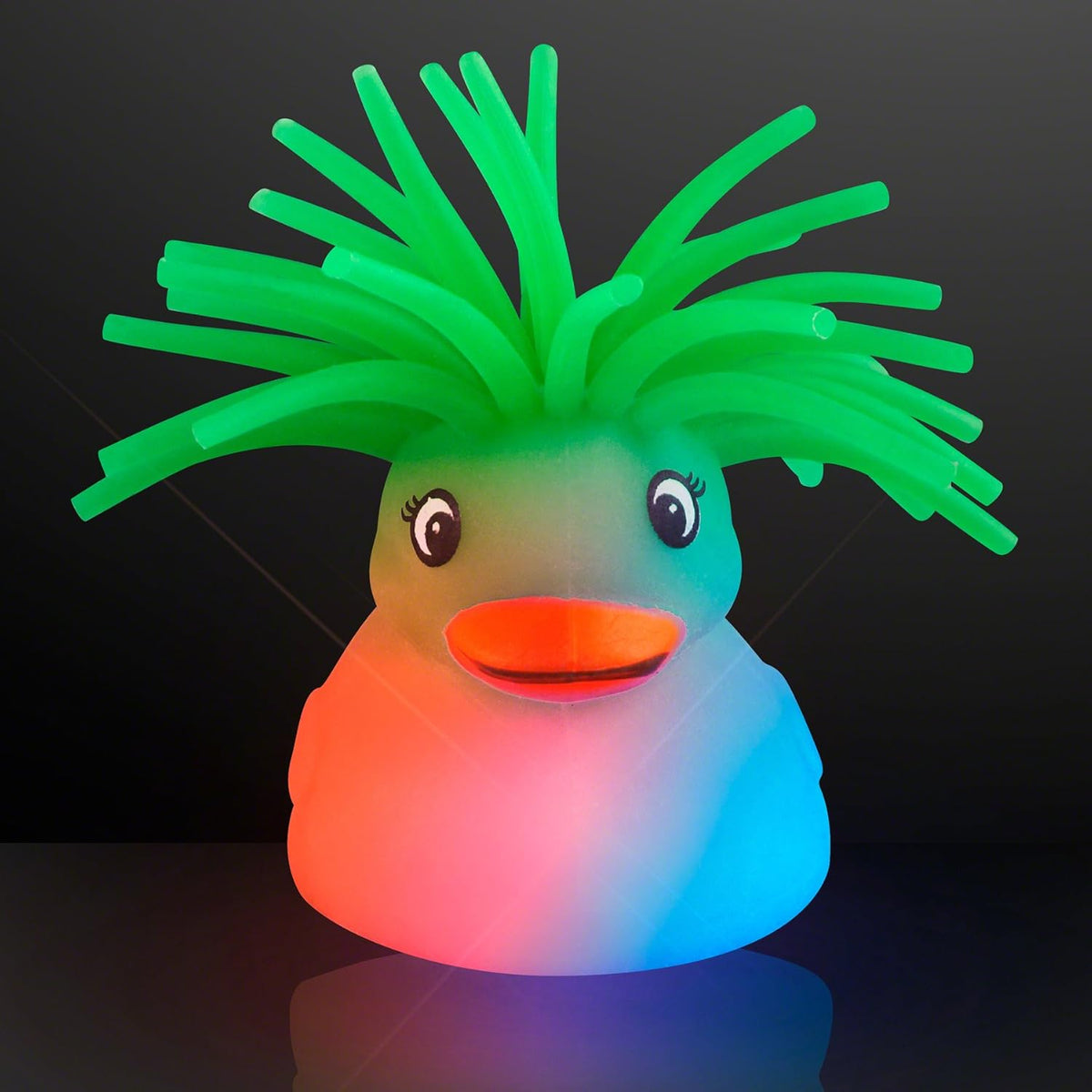 Crazy Hair Flashing Puffer Ducks-duckduckjeep-offroad-wrangler-gladiator-3d-jeep duck-custom duck-Jeep-The Quacktory-Fun Jeep Ducks-Ducks4Jeep