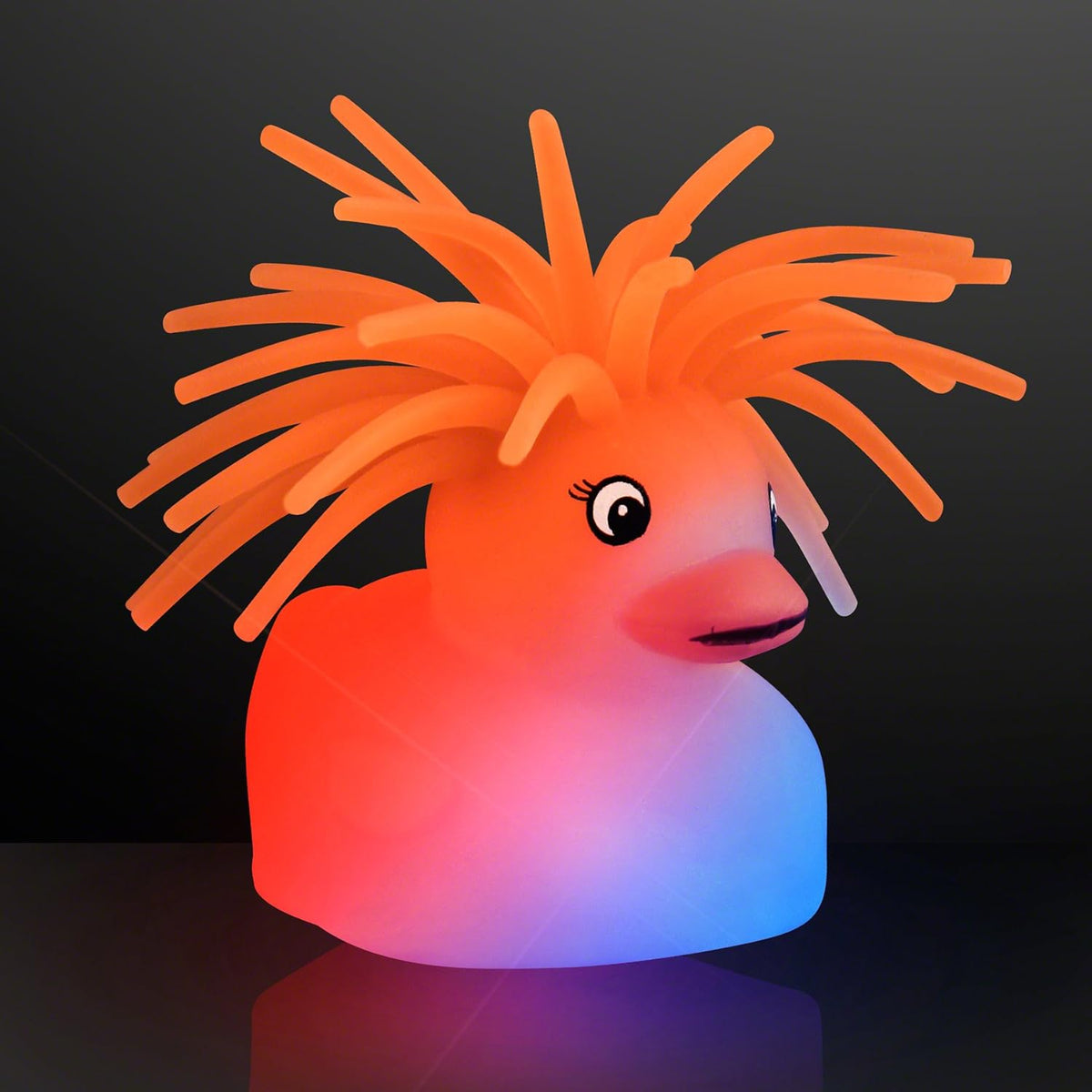 Crazy Hair Flashing Puffer Ducks-duckduckjeep-offroad-wrangler-gladiator-3d-jeep duck-custom duck-Jeep-The Quacktory-Fun Jeep Ducks-Ducks4Jeep
