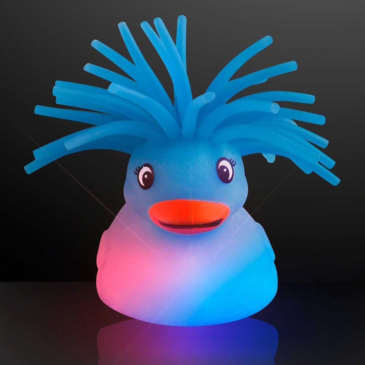 Crazy Hair Flashing Puffer Ducks-duckduckjeep-offroad-wrangler-gladiator-3d-jeep duck-custom duck-Jeep-The Quacktory-Fun Jeep Ducks-Ducks4Jeep