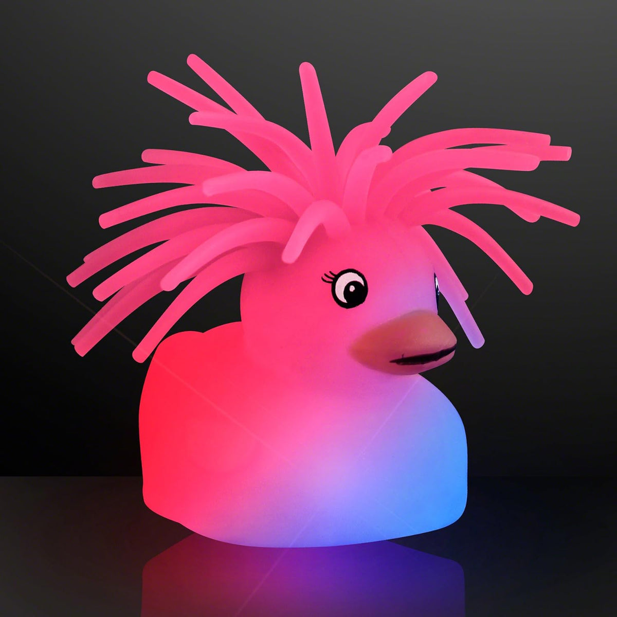 Crazy Hair Flashing Puffer Ducks-duckduckjeep-offroad-wrangler-gladiator-3d-jeep duck-custom duck-Jeep-The Quacktory-Fun Jeep Ducks-Ducks4Jeep