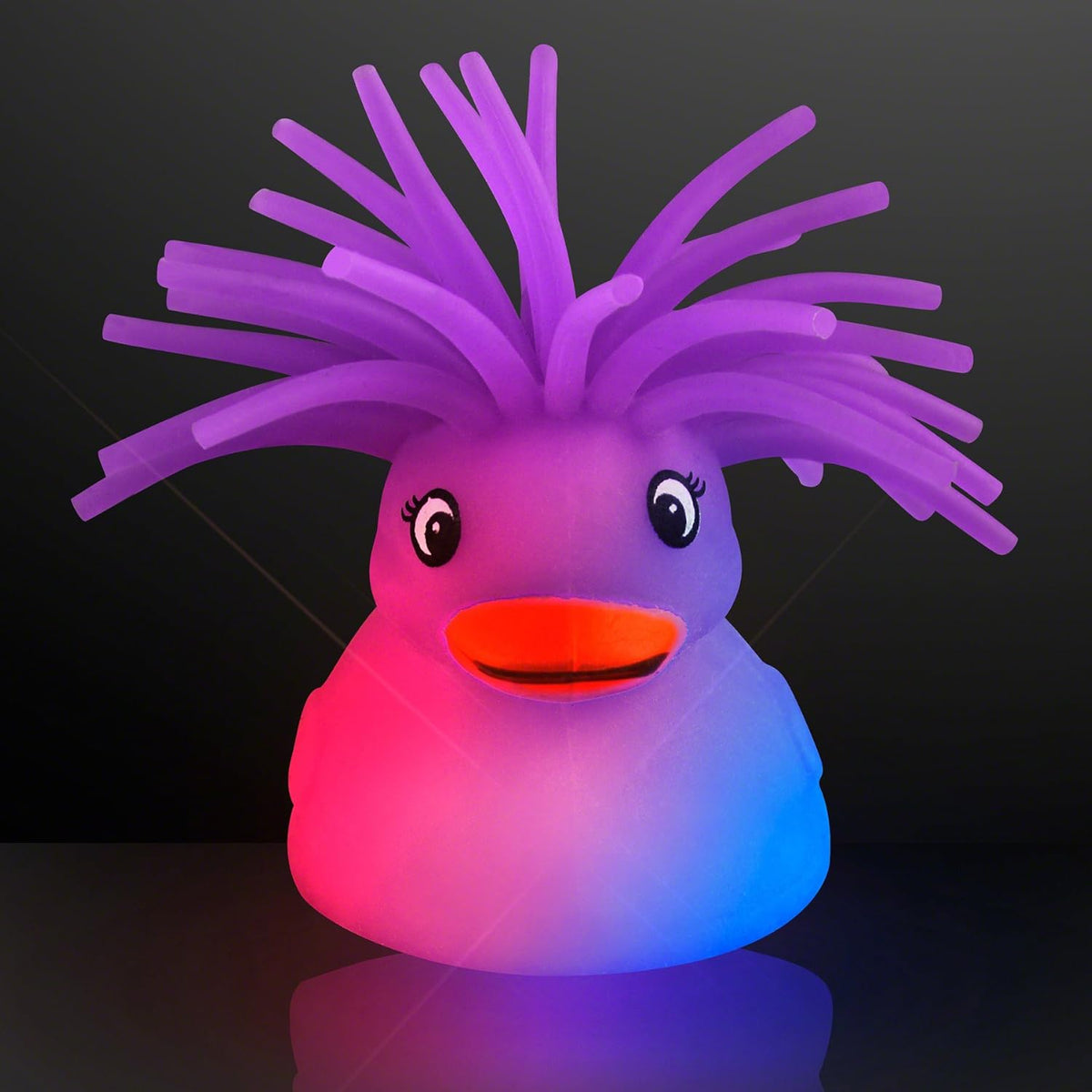 Crazy Hair Flashing Puffer Ducks-duckduckjeep-offroad-wrangler-gladiator-3d-jeep duck-custom duck-Jeep-The Quacktory-Fun Jeep Ducks-Ducks4Jeep