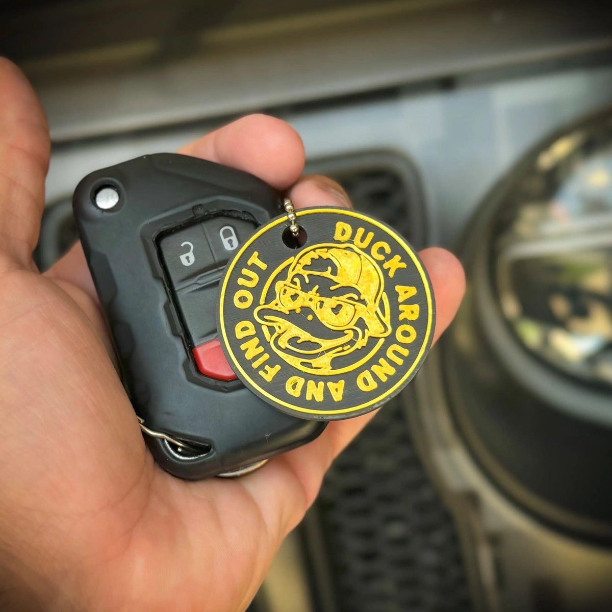 D.A.F.O Keychain-duckduckjeep-offroad-wrangler-gladiator-3d-jeep duck-custom duck-Jeep-The Quacktory-Fun Jeep Ducks-Ducks4Jeep