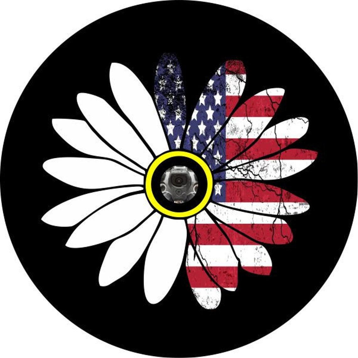 Daisy + Half American Flag-duckduckjeep-offroad-wrangler-gladiator-3d-jeep duck-custom duck-Jeep-The Quacktory-Fun Jeep Ducks-Ducks4Jeep